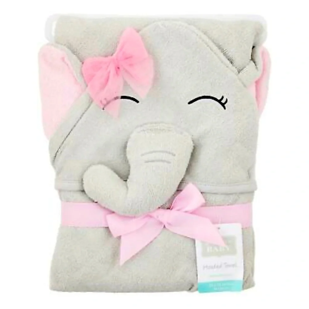 3/$13 Hudson Baby 100% cotton terry hooded towel.
